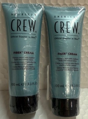 TWO (2) American Crew Fiber Cream- Fibrous cream, Med. Hold, GENUINE, FREE SHIP