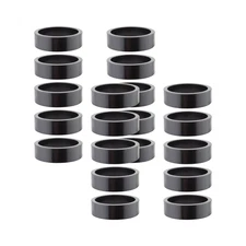 Pack of 2 Origin8 Alloy Headset Spacers 1-1/8` x 10mm Spacer Black