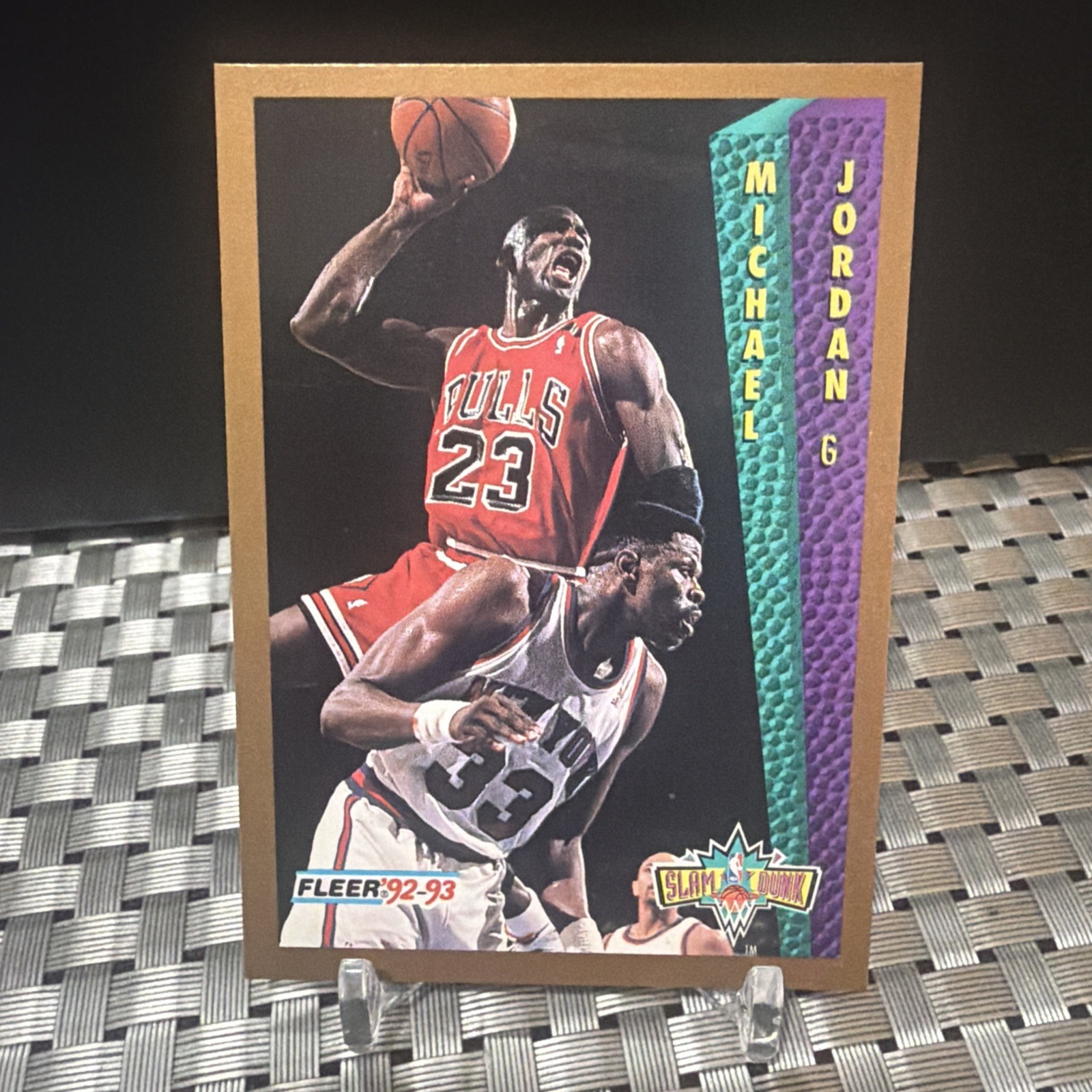 👀1992-93 Fleer🔥Michael Jordan🔥Slam Dunk (feat. Patrick Ewing) 📈Chicago Bulls