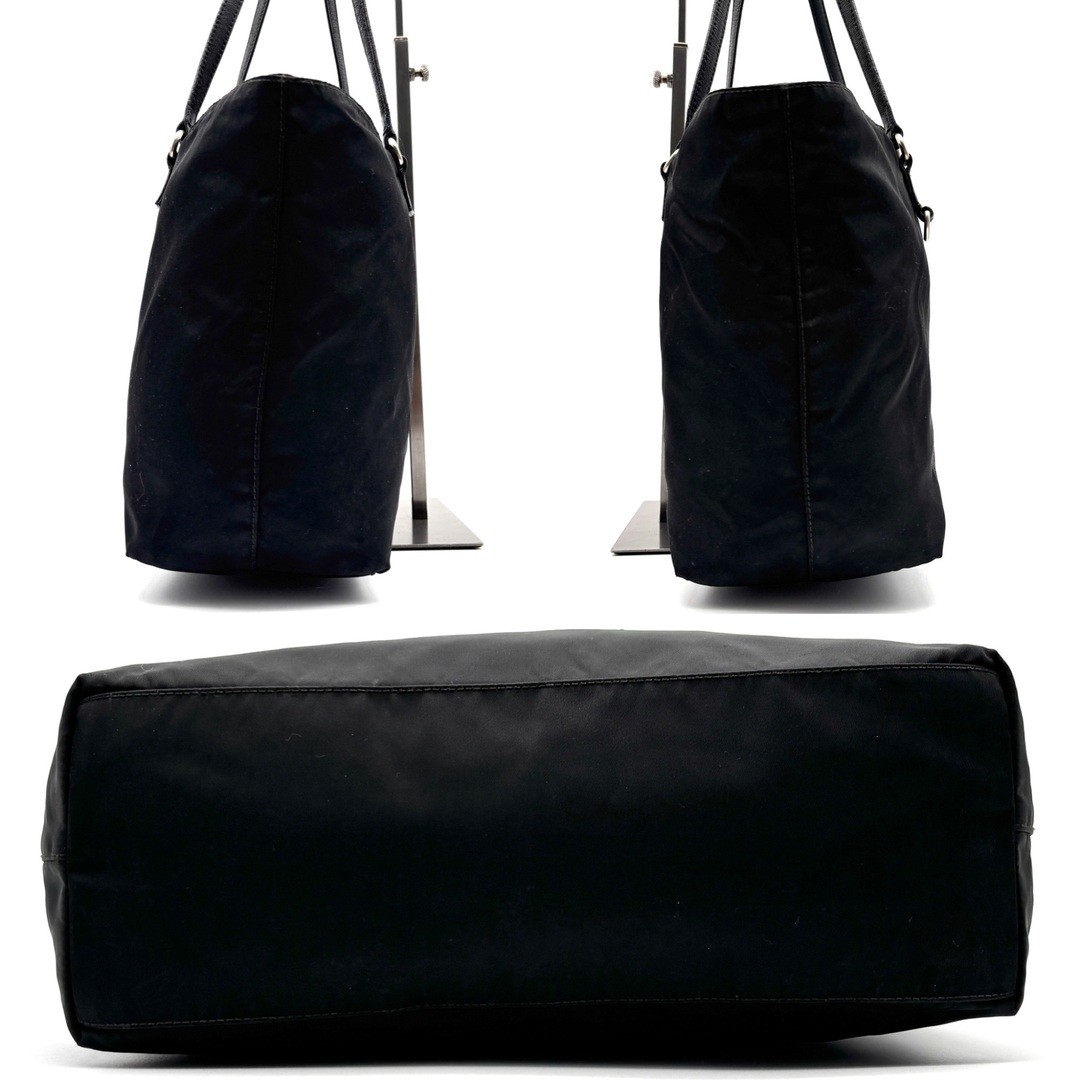 Rare  PRADA Tote Bag Triangle Logo Plate White Tag Shoulder Carry A4 Compatible thumbnail 4