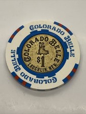 Colorado Belle $1 Chip - Laughlin Nevada Coin In Center 1987