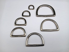 NICKEL Plated D Rings [ x 2 ] HEAVY DUTY [ 1/2" - 2" ][12 - 50 mm ] 7 Sizes