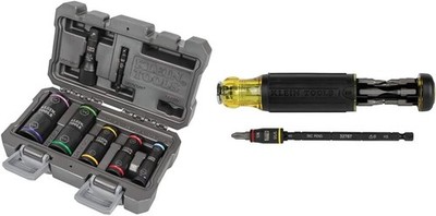 Klein Tools 66070 Impact Socket Set, Driver Flip Socket, Five One Size 