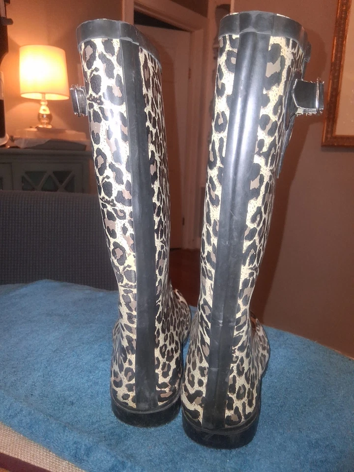 Botas de Lluvia Nomad Mujer Charcos Talla 8 Goma, Impermeables, Estampado Leopardo Foto 3 de 4