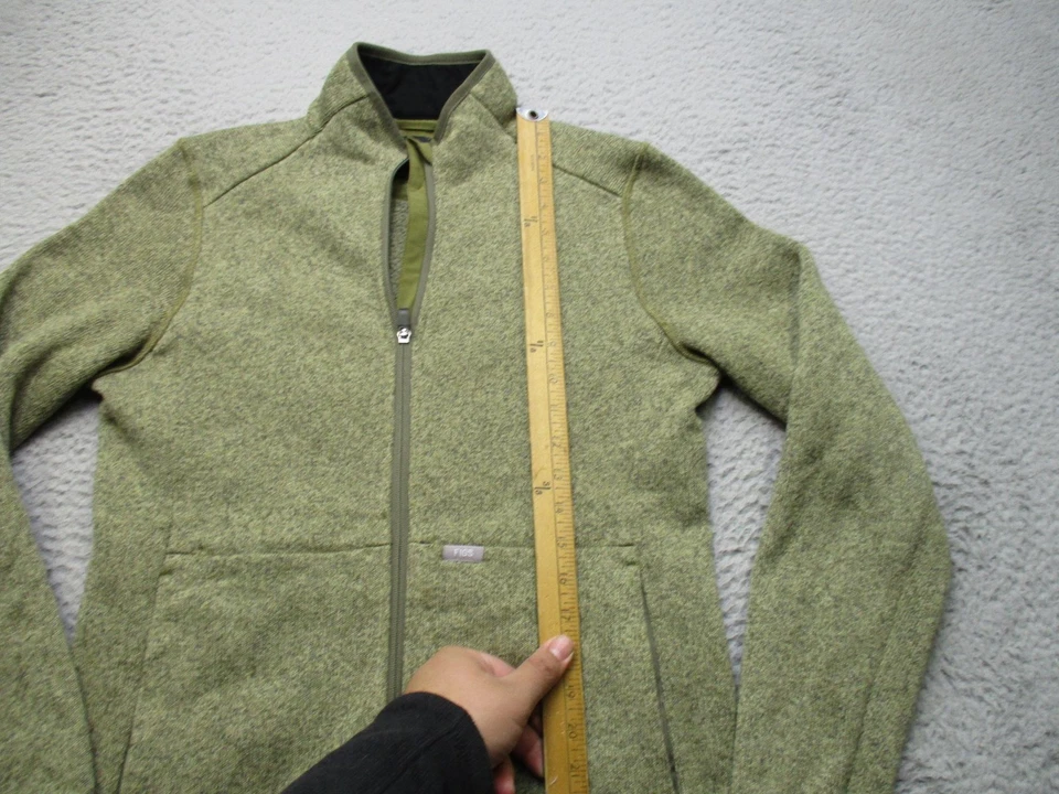 Chaqueta FIGS para mujer mediana verde polar cremallera completa suéter tejido exfoliante médico Foto 3 de 4