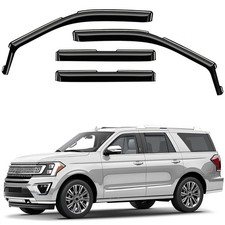 Window Deflectors Smoke Tinted in-Channel Side Window Vent Visor Deflectors R...