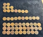51 Coin ROLL Lincoln Wheat Cents 1910's thru 1950s Mixed Dates & Mints cb780