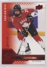 2022 Team Canada Juniors Women's WC UD Exclusives 73/100 Ashton Bell #52 0i47