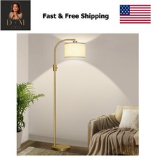 Upgraded Modern Arc Dimmable Tall Standing Floor Lamp with Linen Shade, 1200 ...