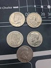 LOT OF 5 HALF DOLLARS, 4 90% SILVER 1 KENNEDY BICENTENNIAL, 1 BARBER, 1...