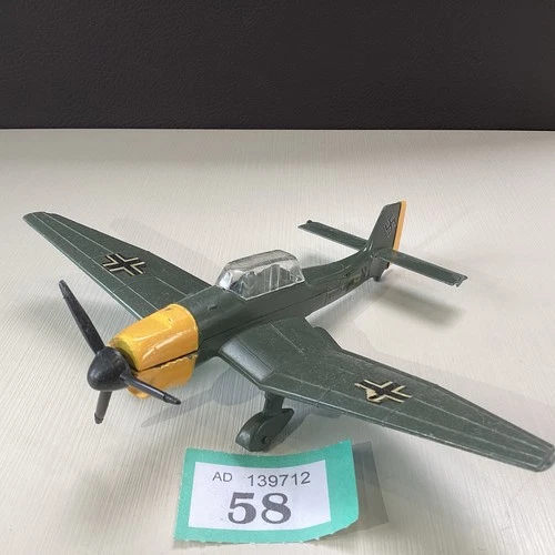 VINTAGE DIECAST DINKY TOYS LUFTWAFFE JUNKERS JU87B STUKA WW2 FIGHTER PLANE VGC