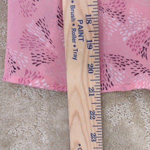 The Limited Blouse V Neck Long Sleeve Pink Ruffle Front 100% Silk Top XS - Picture 5 of 5