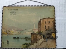 Early 1900s Chain Frame Advertising JE Bowser Groceries Meats Dayton Ohio 