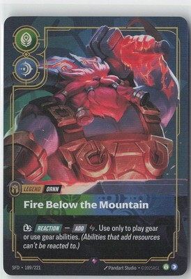 Riftbound Spiritforged #189/221 Ornn Fire Below the Mountain Foil
