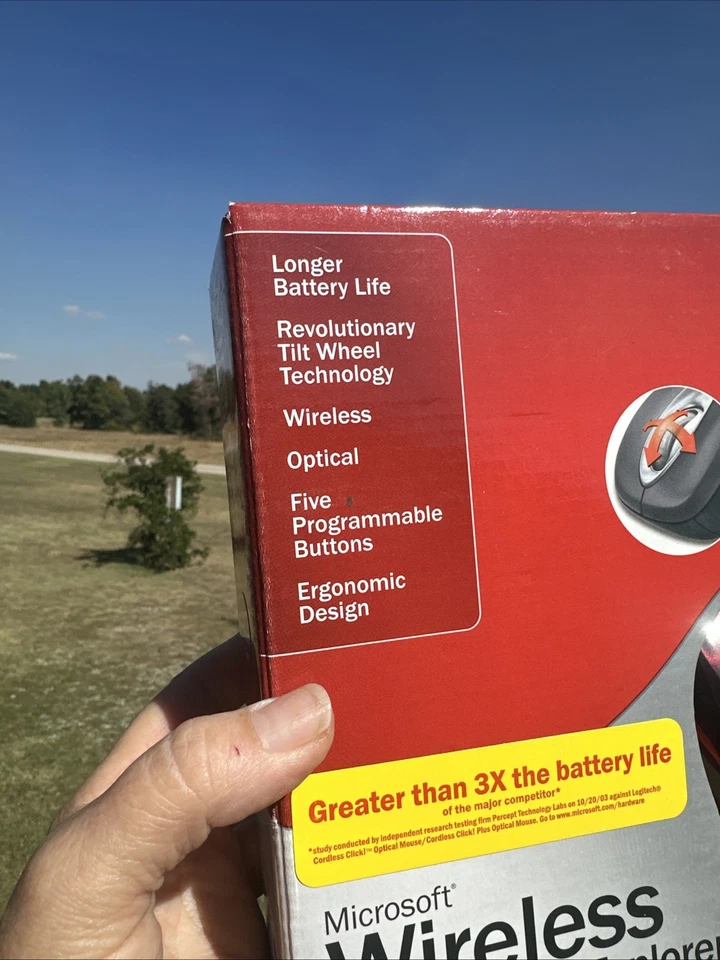 NIB Microsoft Wireless IntelliMouse Explorer M03-00069 Mouse Crimson Fire Sealed - Image 3 of 4