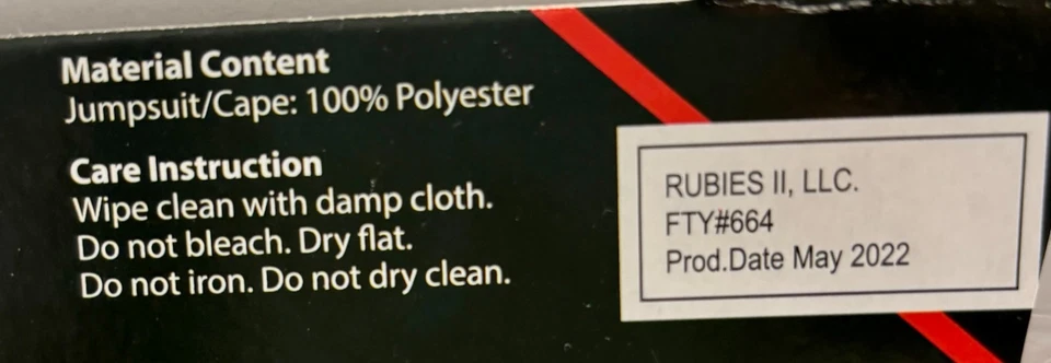 Disfraz de Batman Rubíes Niño, Mono, Capa, Máscara, Talla L (8-1), Nuevo Foto 3 de 4