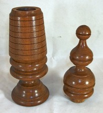Turned Wood Vessel 10" tall, Mahogany, Box for Spices or Keepsakes