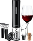 Electric Wine Opener, Automatic Corkscrew with Foil Cutter, 2 Vacuum Stopper, Ae