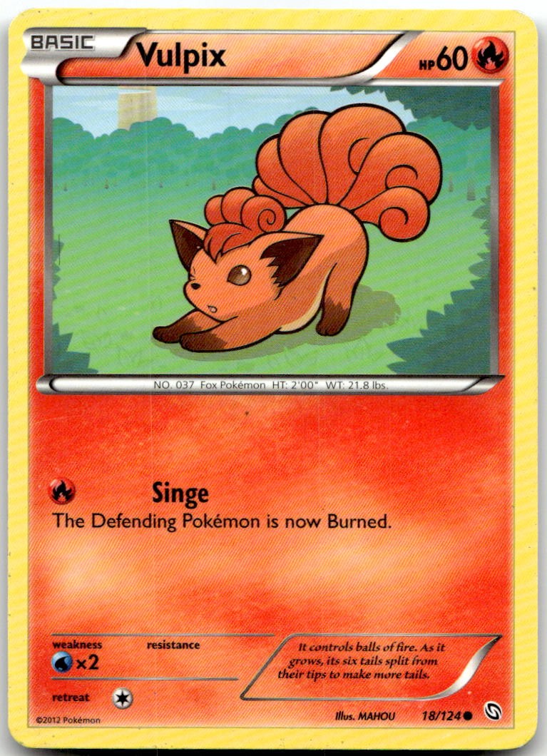 Vulpix 18/124 Common Dragons Exalted Pokemon Lightly Played