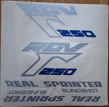 Fairing Decals Suitable For Suzuki RGV250 (Silver/Blue)