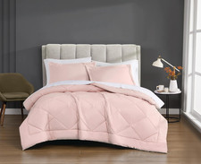 Blush Full/Queen Comforter Set - Solid Percale, 3 Pieces