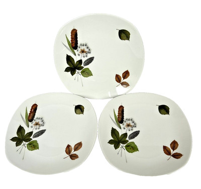 3 Beilagenplatten Midwinter Stylecraft Riverside Staffordshire England John Russel
