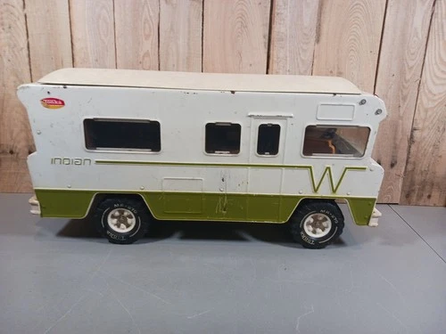 Vintage 1970s Tonka Winnebago Indian RV Motorhome Camper Pressed Steel Toy USA