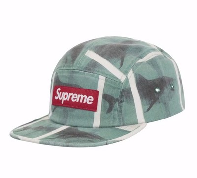 Supreme Damien Hirst Shark Box Logo 5 Panel Camp Cap Hat Brand New