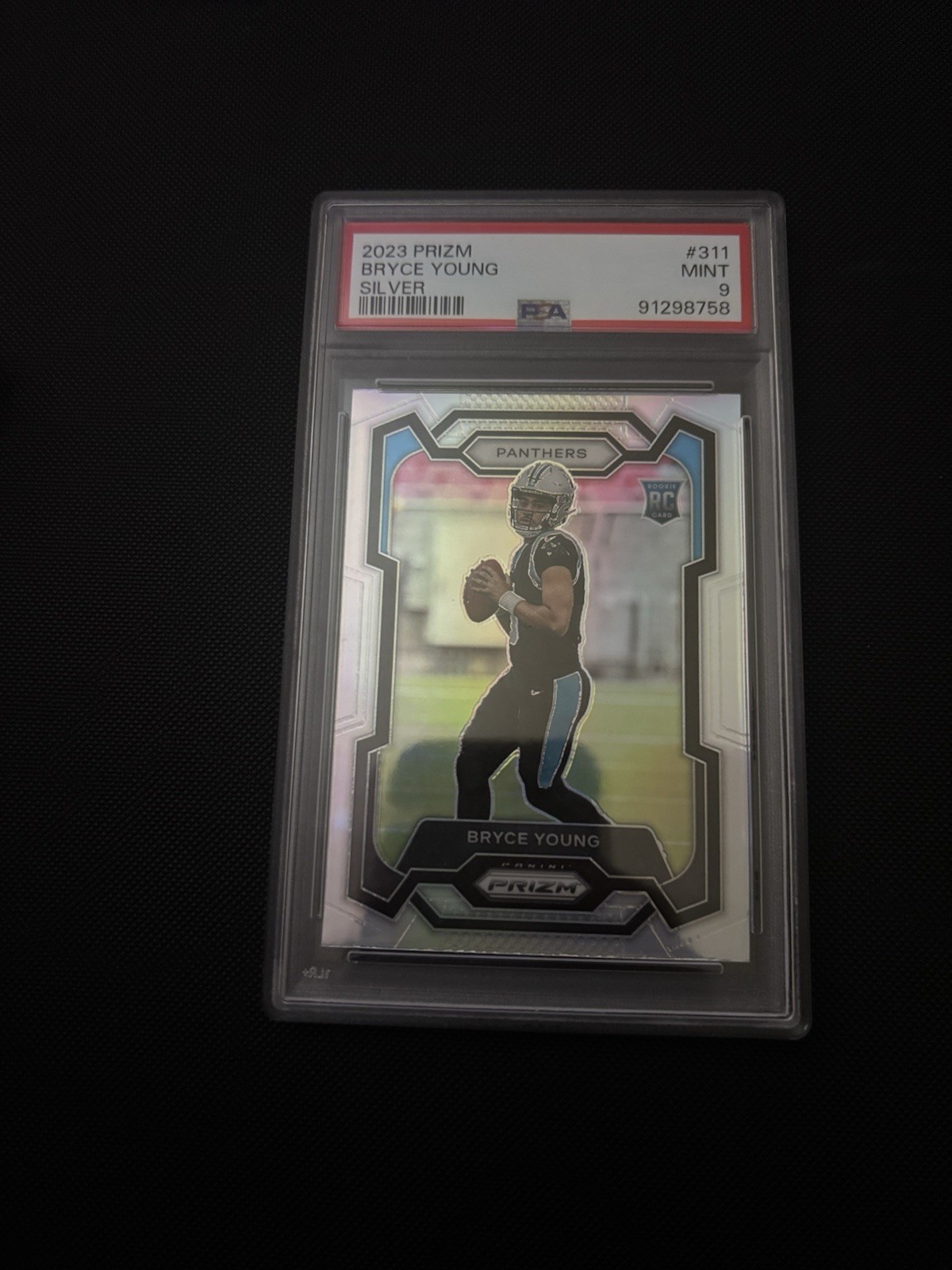 Panini Prizm Silver Prizm Rookie Bryce Young #311 PSA 9 Carolina Panthers 2023