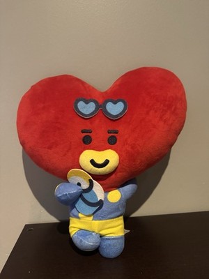 BT21 TATA Plush BTS K-Pop Doll Bon Voyage w/ Heart Glasses