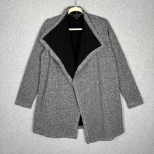 Ann Taylor Knit Sweater Jacket Medium Open Coatigan Quiet Luxury Lagenlook Lagom