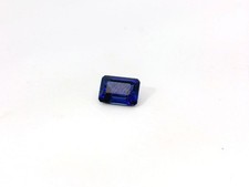 1.38ct Loose Emerald Cut Dark Blue Genuine Sapphire Gemstone 7 x 5 mm