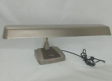 Vintage Gooseneck Fluorescent Desk Lamp Industrial MCM Works. 19in