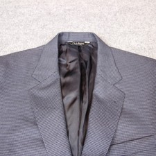 Jos. A. Bank Jacket Sport Coat Blazer 42R Blue Houndstooth Wool Signature