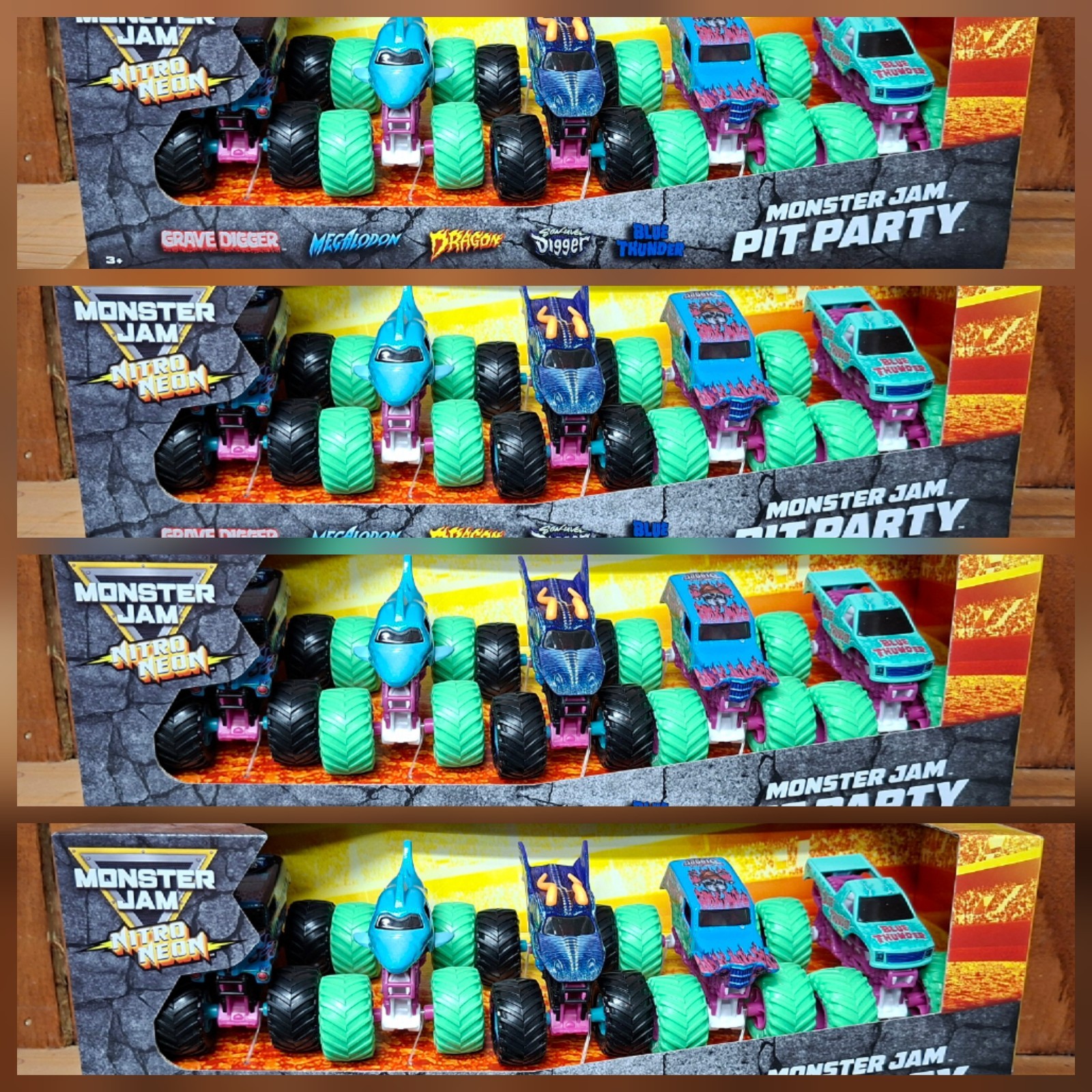 Nitro Neon 4x5 Pack - Monster Jam Spin Master 1:64 Scale Die