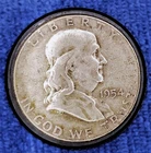 1954-S 50C Franklin USA Half Dollar - 90% Silver - Nice Coin