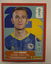 2026 Panini FIFA World Cup Sticker Amar Memić Red Parallel - BIH 16