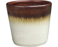Pflanztopf Sunset White Keramik Glasiert Ø 29 Cm H 26 Cm Braun Weiß