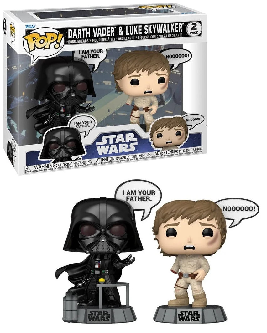 Star Wars Funko Pop I'm Your Father Set de 2 pour Décoration Bureau et Vitrine Geek