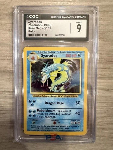 1999 Pokemon Gyarados CGC 9 Mint Holo #6 Base Set
