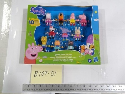 Peppa Pig Peppa & Friends Play Date Figure Set 10 Pack Hasbro Toy New Multicolor