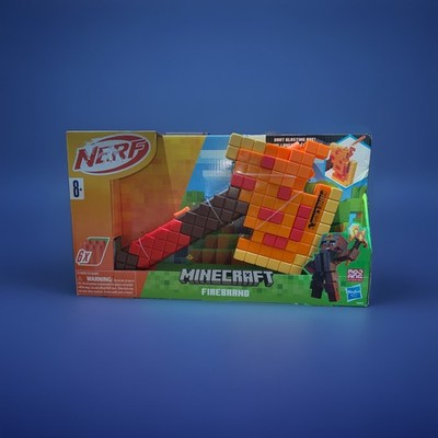 NERF Minecraft Dungeons Firebrand Dart Blaster Axe, New Sealed 2023 (F8953)