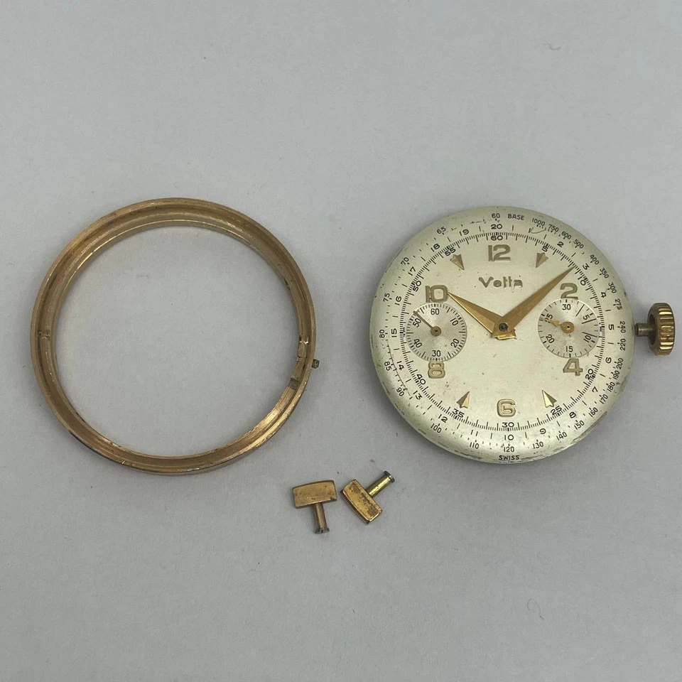 VALJOUX 23 CHRONOGRAPH SWISS WATCH MANUAL MOVEMENT GOOD BALANCE X REPAIR/PARTS - Image 4 of 4