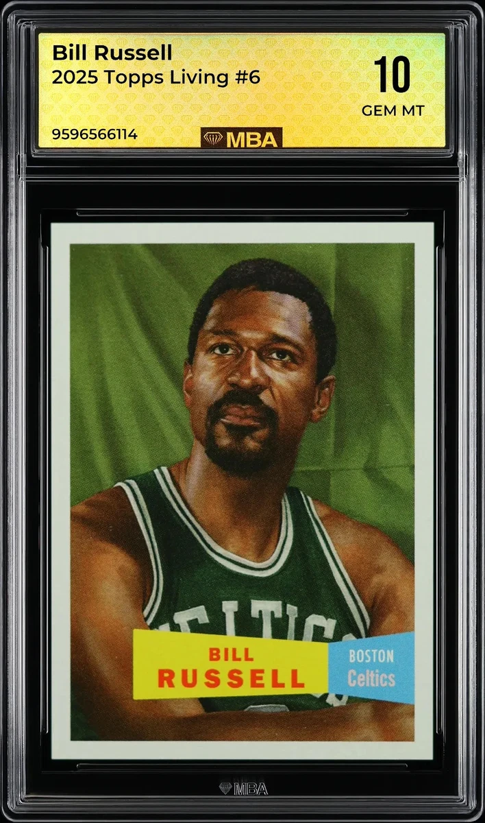 NBAカード Bill Russell autoサイン Topps Bill Russell Basketball Autographed Sports Trading Cards
