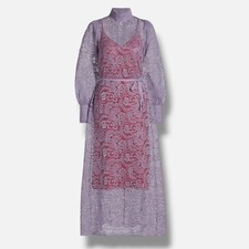 Farmi Rio Active Women's Purple Lilac Lace Midi Dress Size M