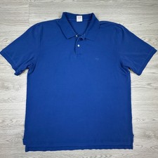 Brooks Brothers Mens Polo Shirt Performance Original Fit Blue XL Short Sleeve