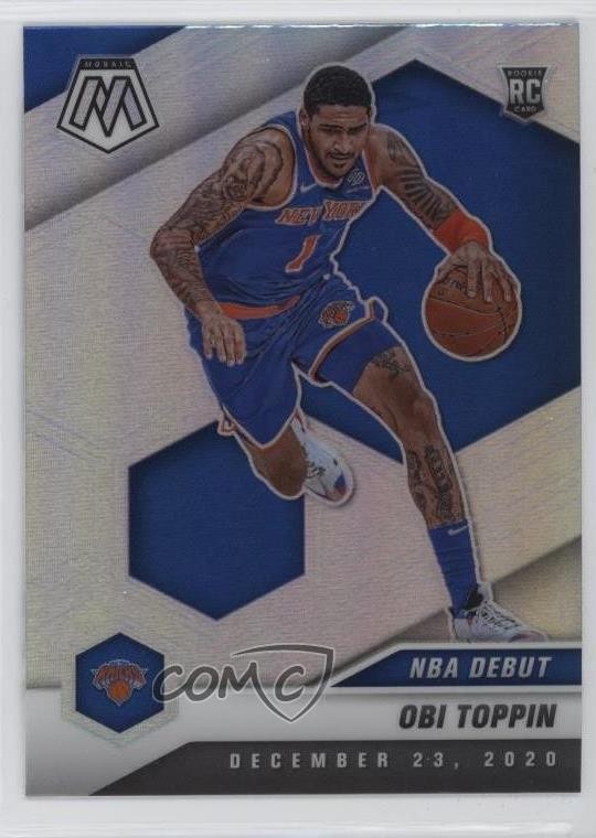 2020-21 Panini Mosaic NBA Debut Silver Prizm Obi Toppin #273 Rookie RC 8p7
