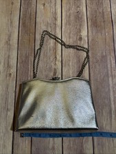 Vintage 1960's HL Harry Levine Silver Lame Evening Bag Clutch Silvertone Chain