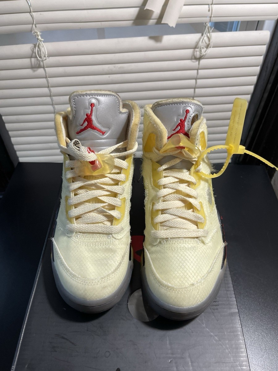 Jordan 5 SP x Off-White Mid Sail Size 4.5 Good Condition