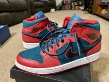 Rare 2013 Nike Air Jordan 1 Mid Retro Gym Red Dark Sea Size 9 Red Green Clean! Jordan 1 Mid Gym Red Dark Sea | eBay main image 4